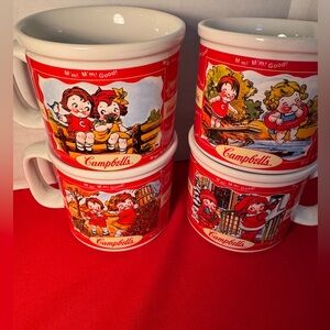Campbell's Soup "Four Seasons" Mugs 1998 Campbell’s kids double-sided 12 oz VTG